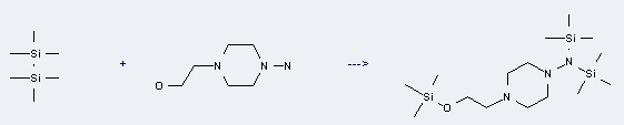 1-Piperazineethanol,4-amino- can be used to produce 1-bis(trimethylsilyl)amino-4-[2-(trimethylsiloxy)ethyl]piperazine at the ambient temperature.